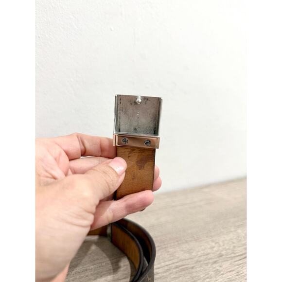 Louis Vuitton Monogram Ceinture Carré Waist Belt with Silver Buckle Brown 34 - Picture 3 of 5